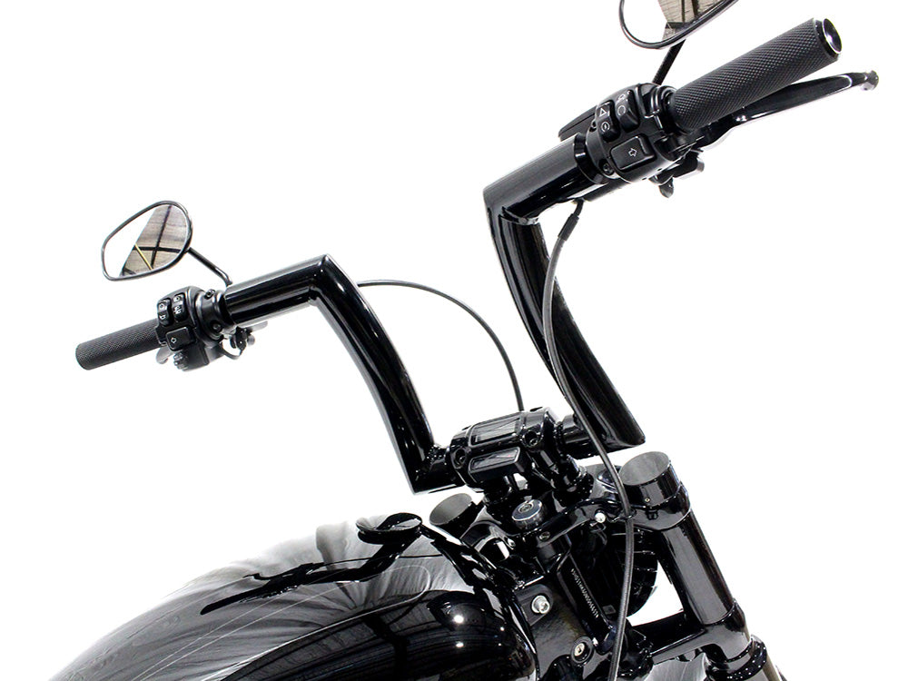 2.0in. Strip Bar, 14in. x 2in. Ape Hanger Handlebar - Gloss Black.