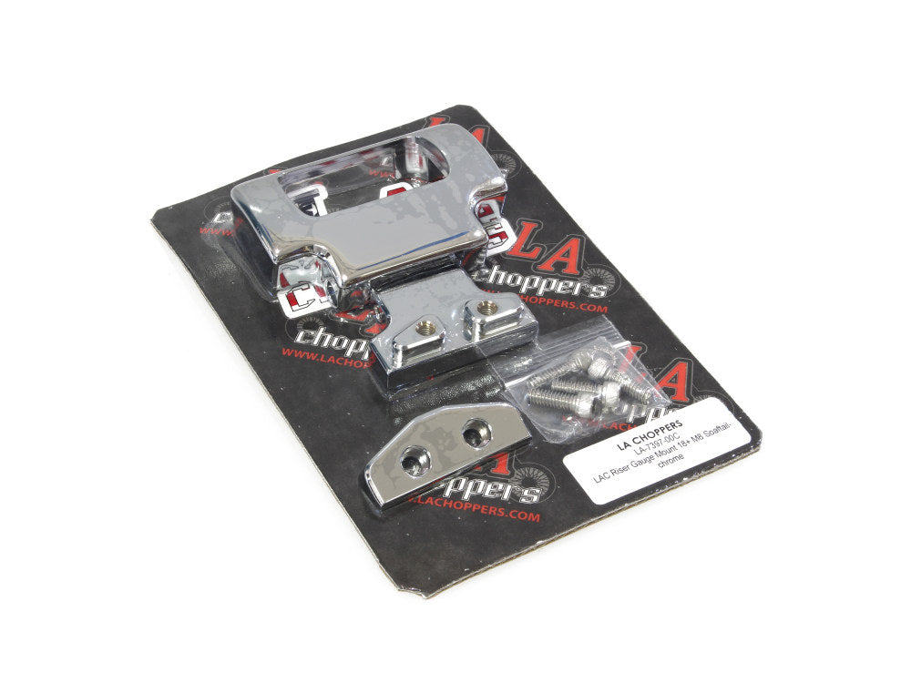 Performance Risers Gauge Mount - Chrome. Fits Street Bob, Breakout, Low Rider ST & Standard 2018up.