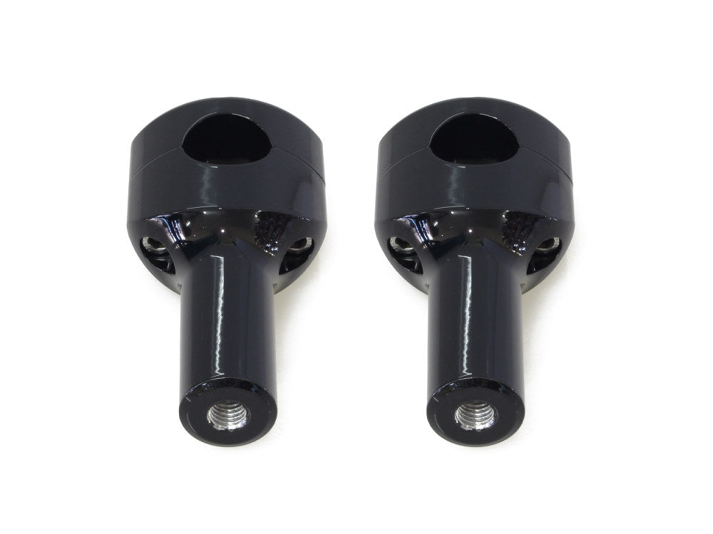 4in. Straight Two Piece Riser Kit - Gloss Black. Fits 1-1/4in. Handlebar