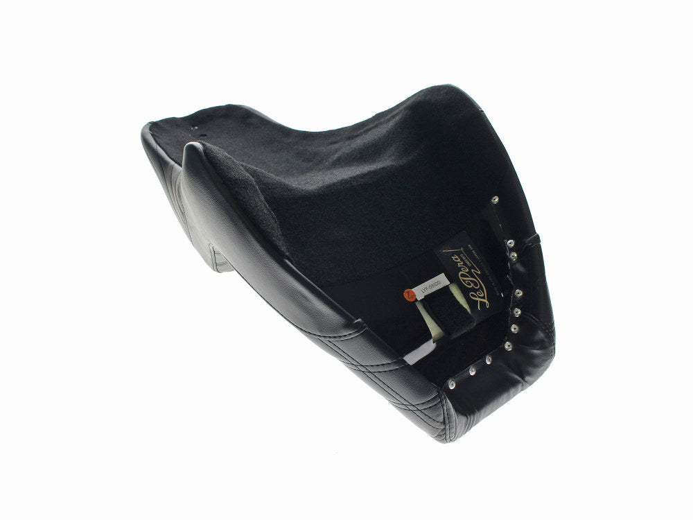 KickFlip Dual Seat with Black Diamond Stitch. Fits Fat Bob 2018-2024