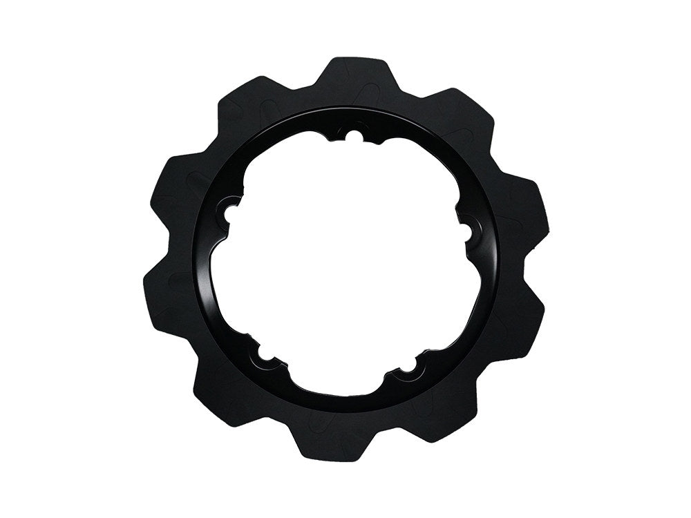 11.8in. Front Crown Disc Rotor - Black Band & Black Carrier. Fits V-Rod & Dyna 2006-2017 Models with OEM Cast Wheel.