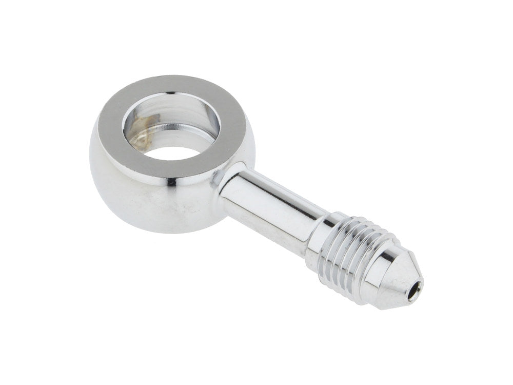 Chrome 7/16in. ID, 180 Degree Straight Banjo - Male #3 End.