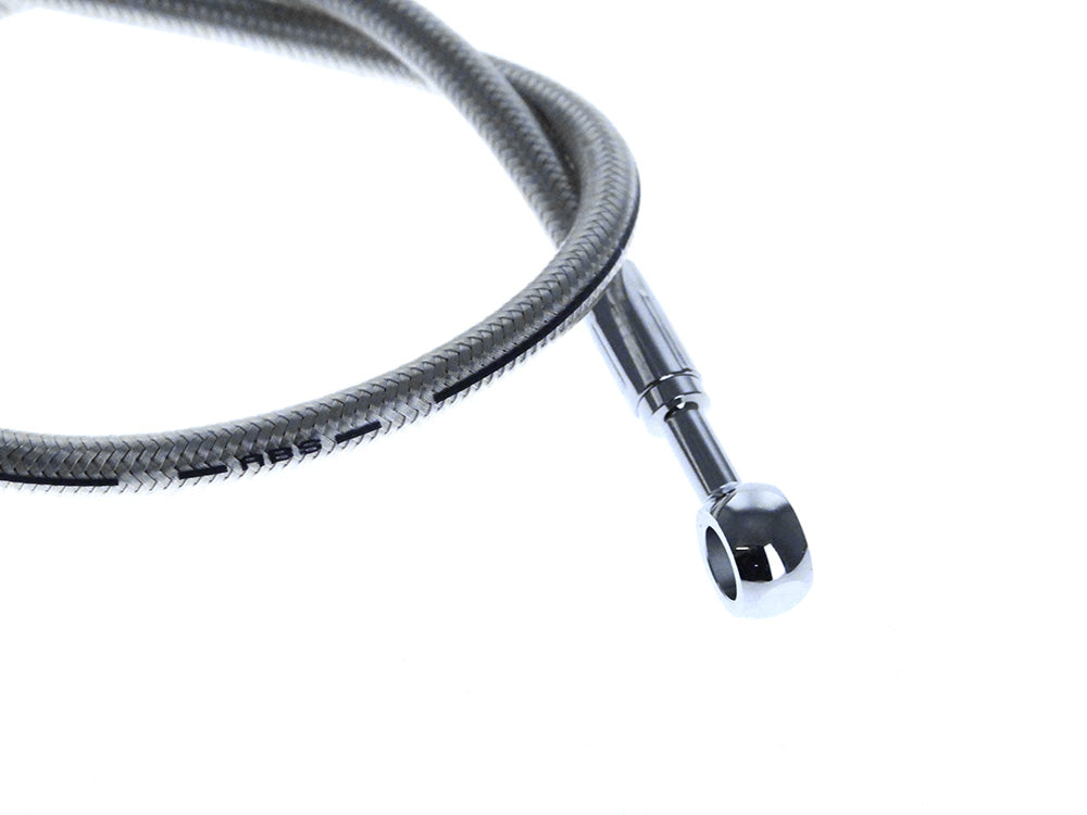 22in. Upper Front Brake Line with 10mm x 180 Degree Banjo - Sterling Chromite.