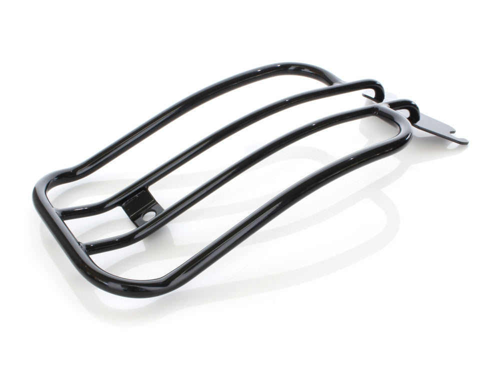 Solo Seat Luggage Rack - Gloss Black. Fits Deluxe & Heritage 2005-2017 & Fat Boy 2007-2017.