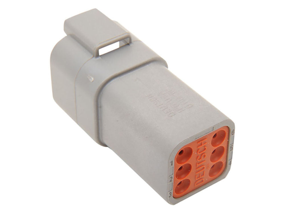 6-Wire Deutsch Receptacle with Wedgelock - Grey.