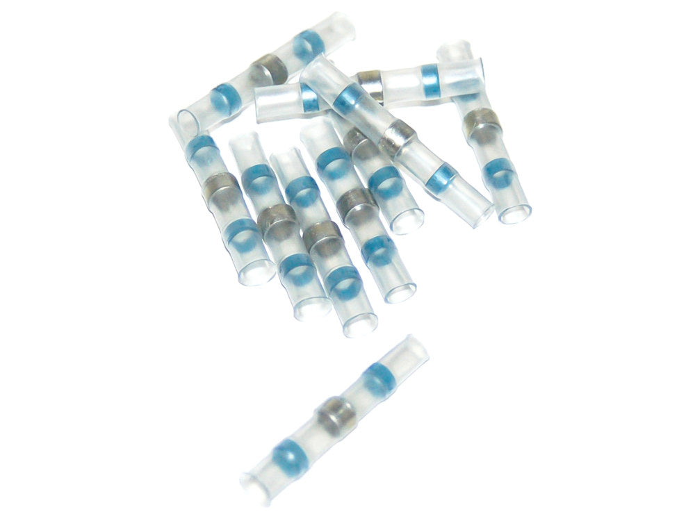 Heat Shrinkable Butt Splice with Low Temperature Solder - Pack of 10. Fits #16-#14 Gauge Wire.