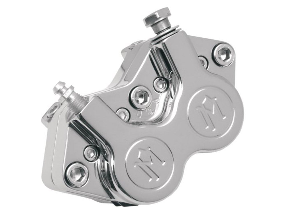 Right Hand Front 4 Piston Caliper - Chrome. Fits FXSTS Springer Softail.