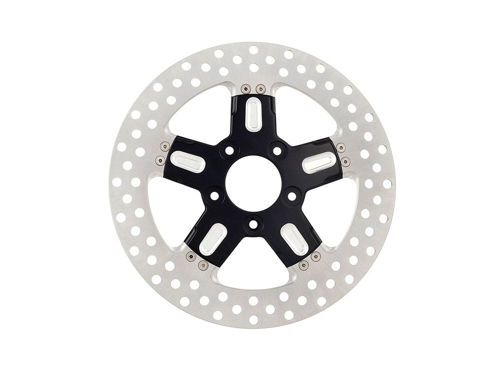 11.5in. Left Hand Front & Right Hand Front Formula Disc Rotor - Black Contrast Cut Platinum. Fits H-D 1984up with 11-1/2in. Disc Rotor(s).