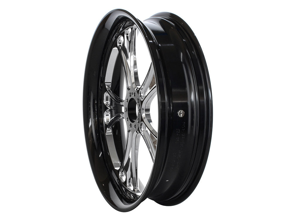 18in. x 4.25in. wide Gasser Wheel - Black Contrast Cut Platinum.