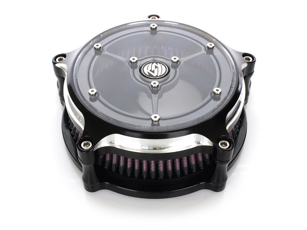 Clarity Air Cleaner Kit - Black Contrast Cut. Fits Touring 2017-2024 & Softail 2018-2024