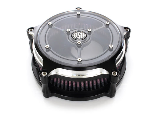 Clarity Air Cleaner Kit - Black Contrast Cut. Fits Touring 2017-2024 & Softail 2018-2024