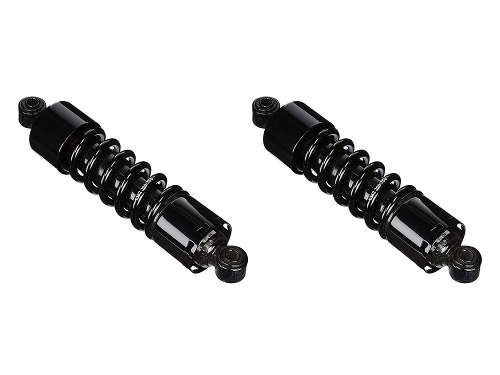 412 Series, 12in. Heavy Duty Spring Rate Rear Shock Absorbers - Black. Fits Dyna 1991-2017.