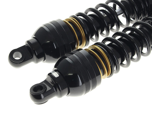 944 Ultra Low Series, 12.5in. Standard Spring Rate Rear Shock Absorbers - Black. Fits Touring 1980up.