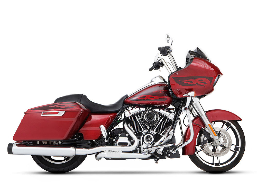 4-1/2in. MotoPro 45 Traditional Slip-On Mufflers - Chrome with Black End Caps. Fits Touring 2017up.