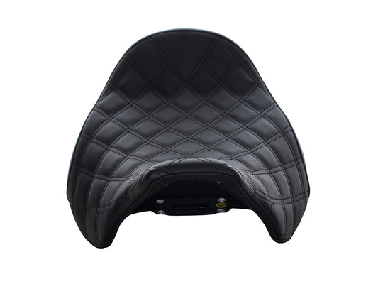 Renegade LS Solo Seat with Black Double Diamond Lattice Stitch. Fits Most Touring 2008-2024