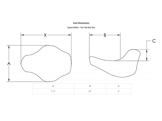 Renegade LS Solo Seat with Black Double Diamond Lattice Stitch. Fits Electra Glide & Ultra Classic 1997-2007.