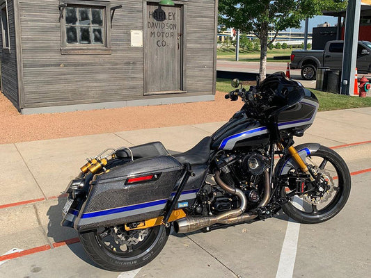 Shorty 2-into-1 Exhaust with Welded End Cap - Stainless Steel. Fits Touring 2017up.