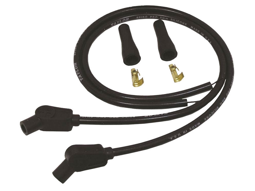 8mm 24in. Universal Spark Plug Wire Set - Black. Fits Evolution Style Engines.