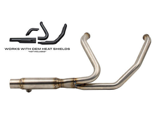 Hide-Away Performance Headers with 2.5in. Collector - Stainless Steel. Fits Touring 2017up