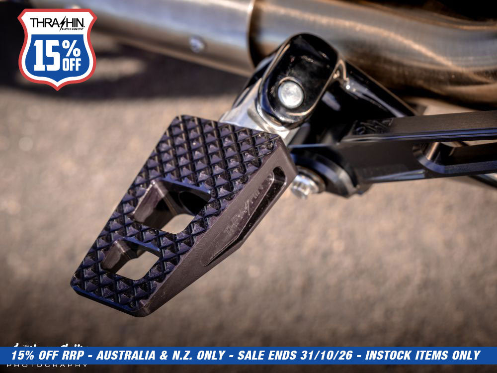P-54 Footpegs - Black. Fits Softail 2018up Front Rider