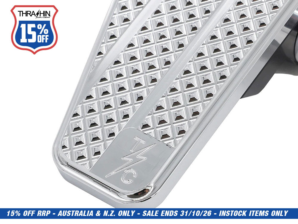 Mini Floorboards - Chrome. Fits Softail 2018up Front Rider