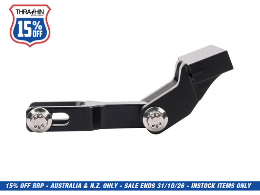 Thrashin OG Risers to Gauges Relocation Bracket - Black. Fits Thrashin' Gauge housings.