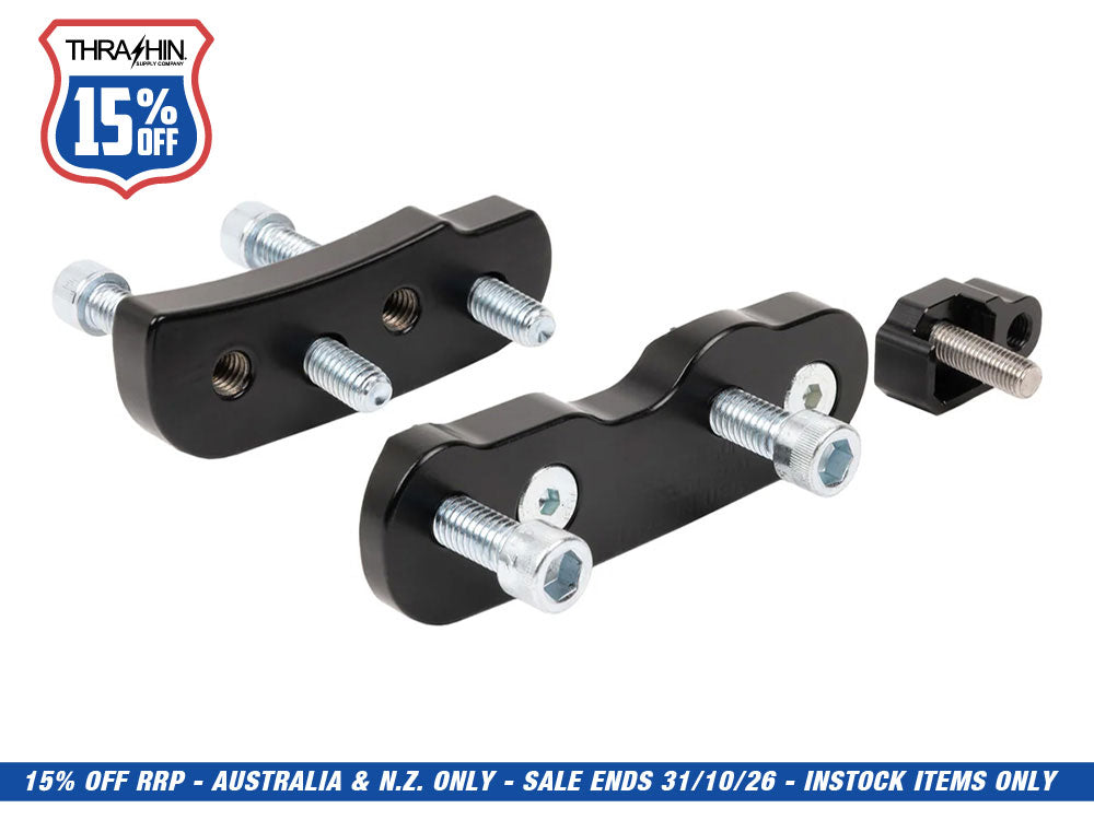 Softail Mid Control Pull Back Relocation Kit. Fits Softail 2018up with OEM Mid Controls.