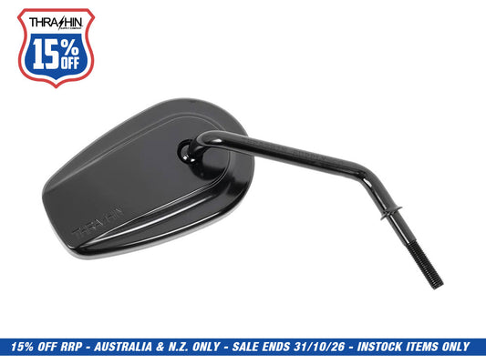 Billet Mini Mirrors Smooth - Black