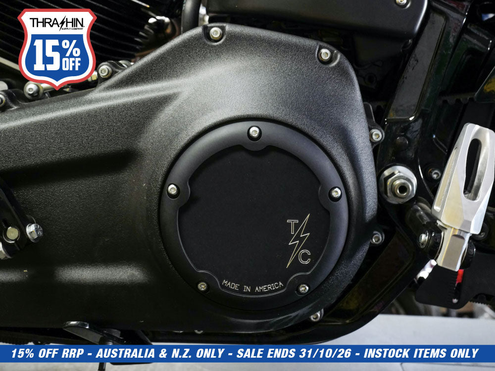 5-Hole OG Billet Derby Cover - Black. Fits Softail 2019up.