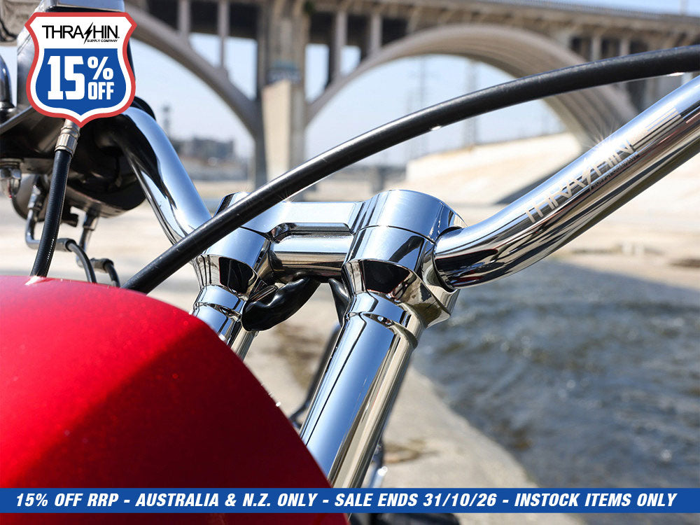 6in. Hole Shot Risers - Chrome. Fits 1in. Handlebar