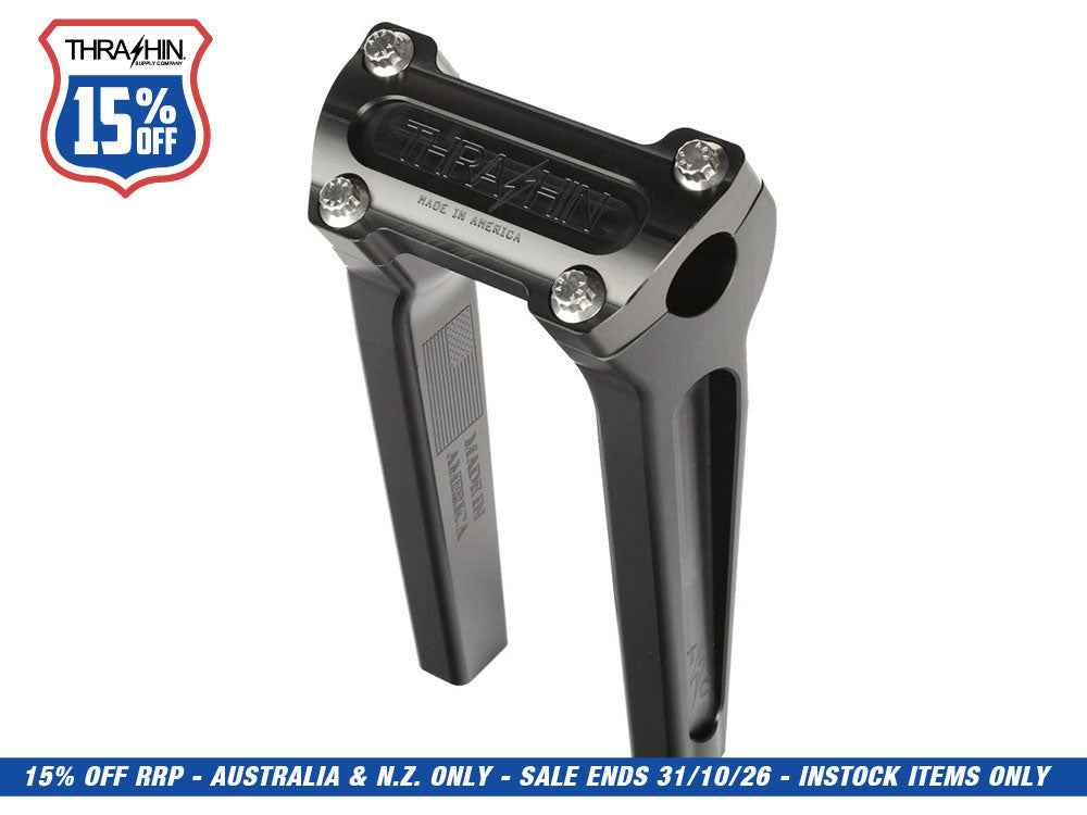 8in. Straight Thrashin Risers - Black. Fits 1in. Handlebar