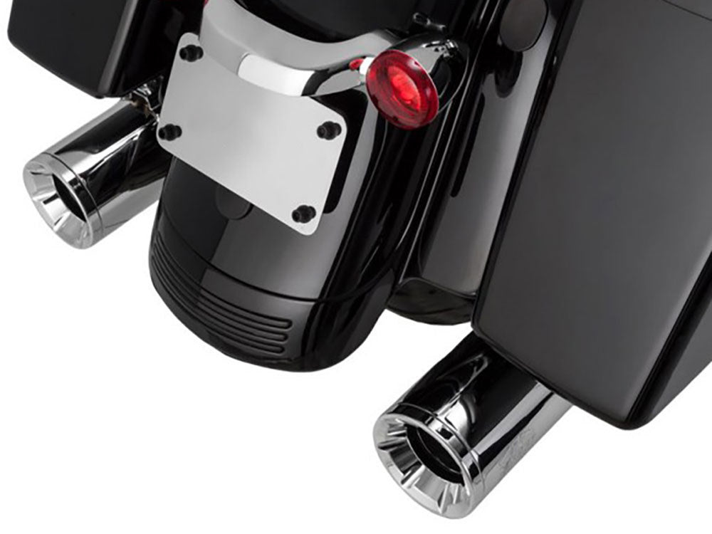 4in. Eliminator 400 Slip-On Mufflers - Chrome with Chrome End Caps. Fits Touring 2017up