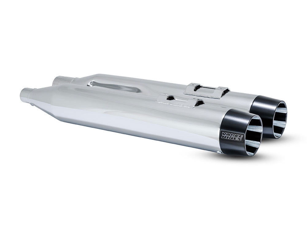 4.5in. Blackbird 450 Slip-On Mufflers - Chrome with Black End Caps. Fits Touring 2017up