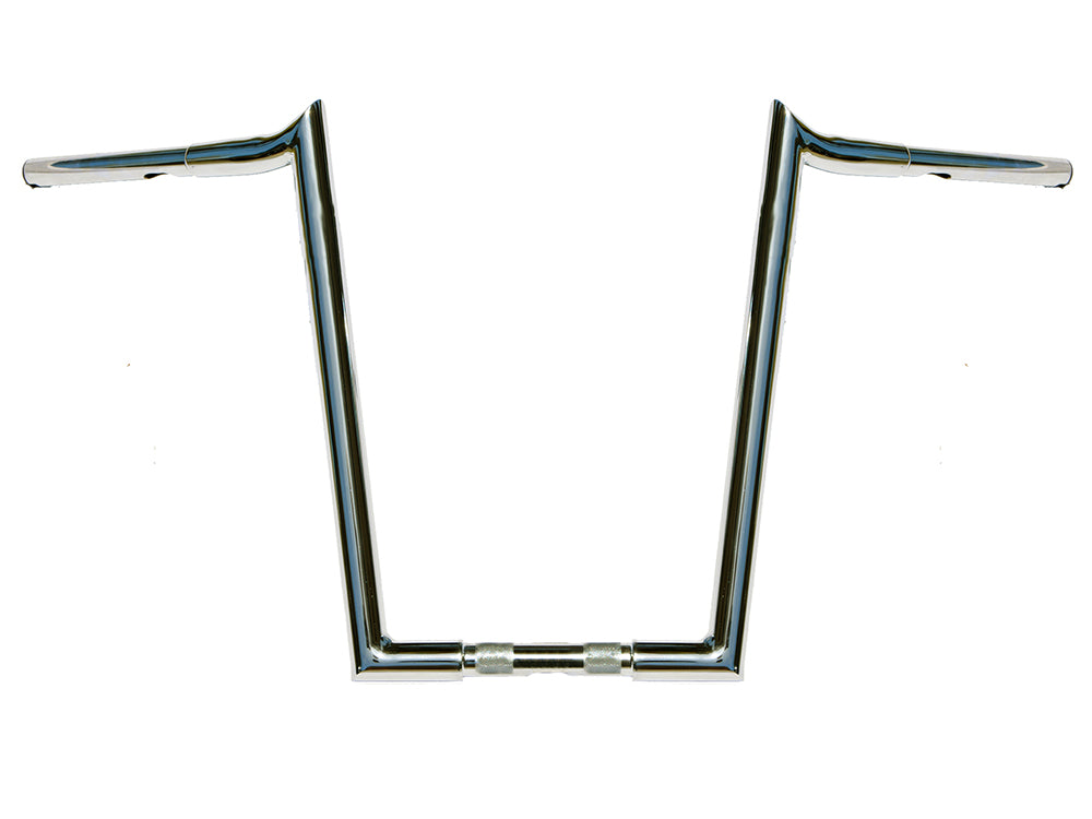 16in. x 1-1/4in. Chubby Hooked Ape Hanger Handlebar - Chrome.