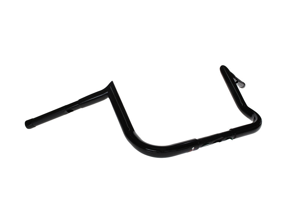 10in. x 1-1/4in. Chubby Bagger Hooked Ape Hanger Handlebar - Gloss Black. Fits Ultra Models 1996-2024 and Street Glide 1996-2023