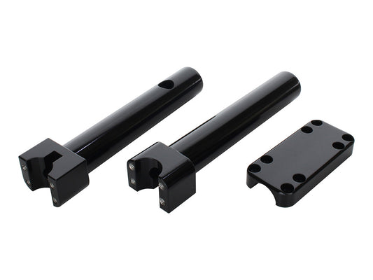 10in. Tall Savage Risers with Top Clamp - Gloss Black. Fits 1-1/4in. Handlebar.