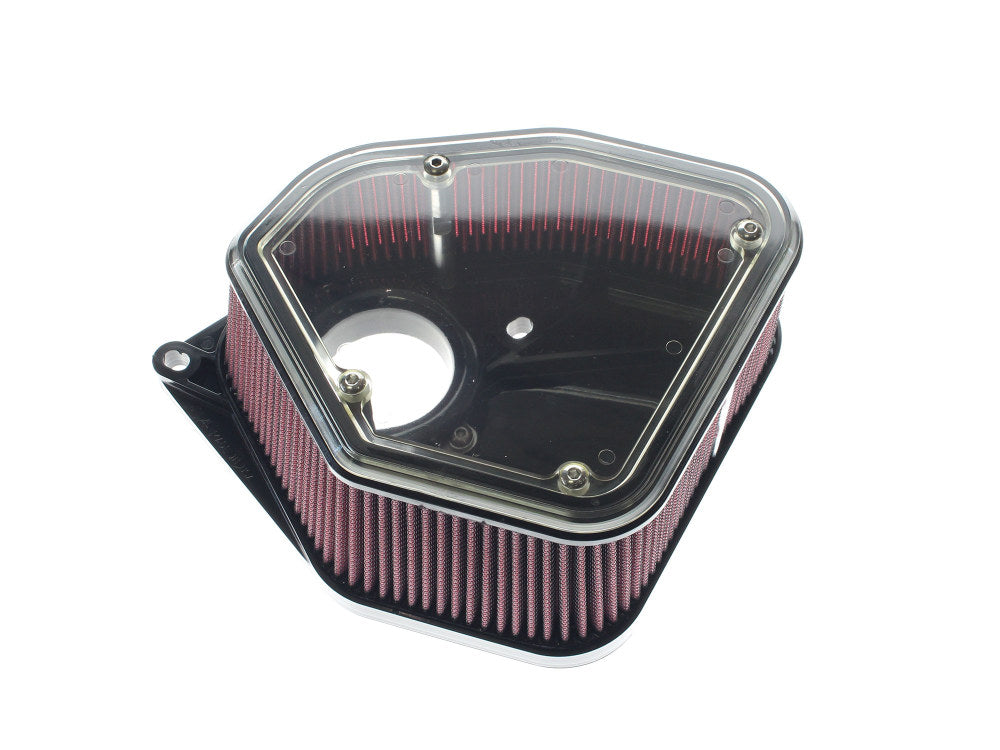 2.8in. Polycarbonate Boom Box Air Cleaner Kit - Black. Fits Touring 2017-2024 & Softail 2018-2024