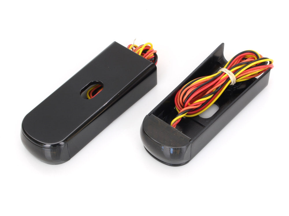 Strut Light Kit with Red Run/Brake & Amber Turn Signal - Black. Fits Dyna 2006-2017.