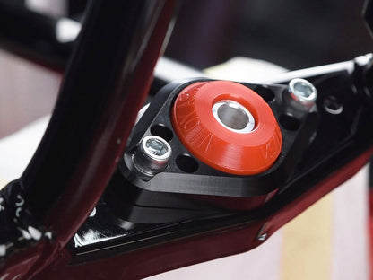 Front Lower Engine Mount with Gooden-Tite Heavy Duty Isolator Bushing - Black. Fits Touring 1980-2008 & FXR 1982-1994.