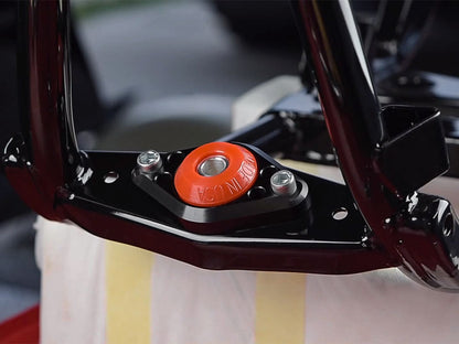 Front Lower Engine Mount with Gooden-Tite Heavy Duty Isolator Bushing - Black. Fits Touring 1980-2008 & FXR 1982-1994.