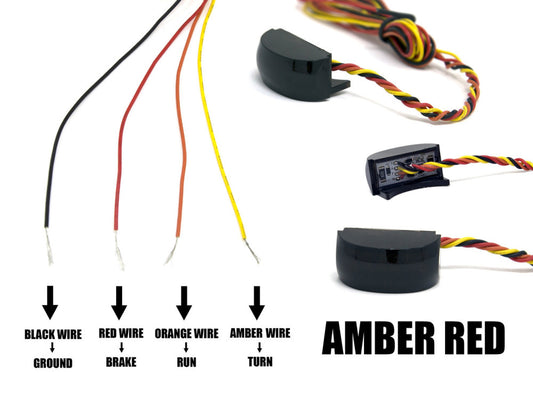 Replacement LED's with Smoke Lens & Amber/Red Flashing. Fits Alloy Art Strut Lights.