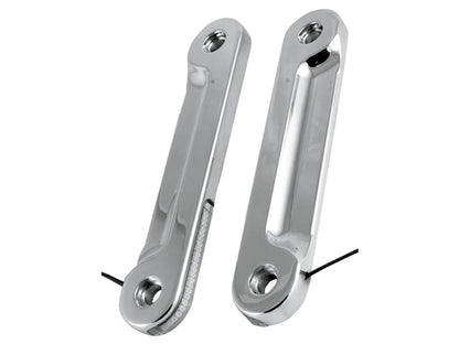 Front Indicator Turn Signal Strips with Clear Lens & Amber LED's - Chrome. Fits Street Glide 2006-2023