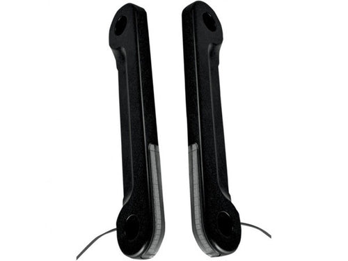 Front Turn Signal Indicator Strips with Smoked Lens & Amber LED's - Black. Fits Street Glide 2006-2023