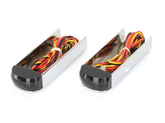 Strut Light Kit with Red Run/Brake & Amber Turn Signal - Chrome. Fits Heritage 2018up & Deluxe 2018-2020