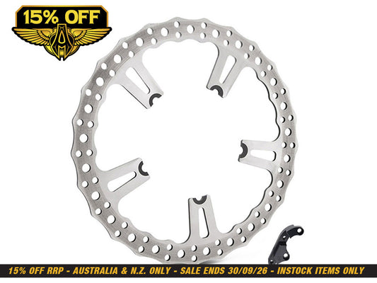 15in. Right Hand Front Jagged Big Brake Disc Rotor. Fits Dyna 2006-2017 with OEM Cast Wheel.