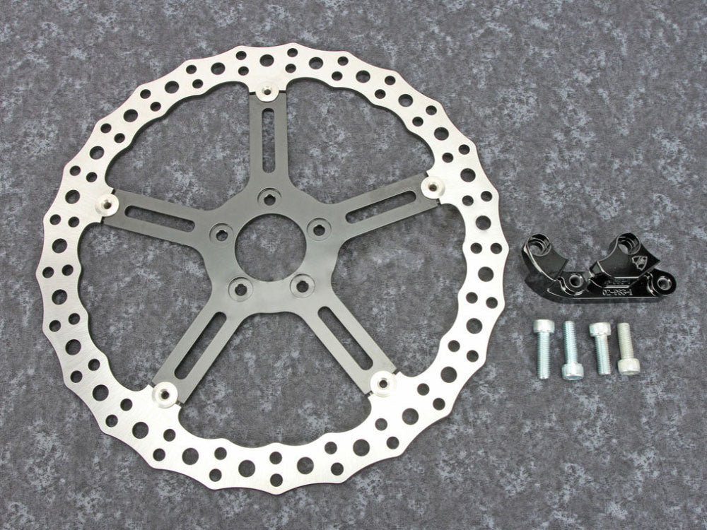 15in. Left Hand Front Jagged Big Brake Disc Rotor. Fits Softail Street Bob, Breakout & Low Rider 2018up & Standard 2020up.