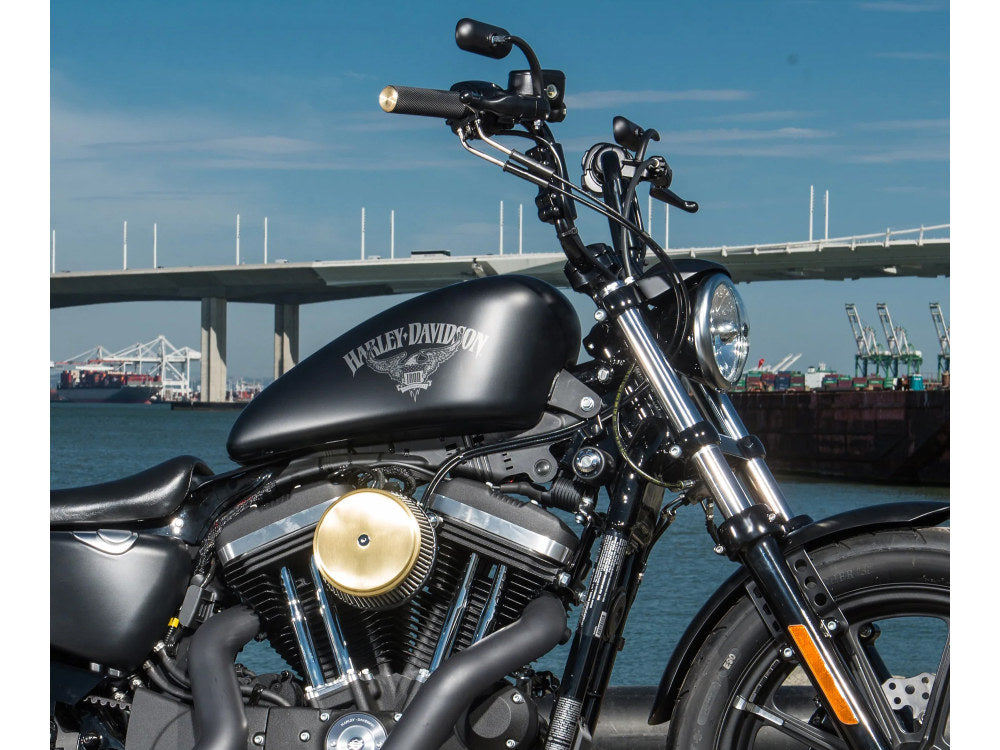 Knurled Fusion Handgrips - Brass. Fits H-D with Throttle Cable.