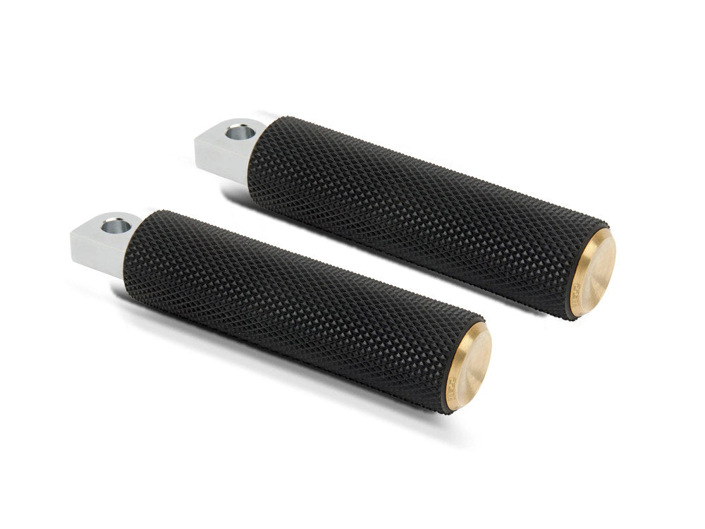 Knurled Fusion Footpegs - Brass