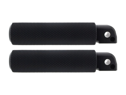 Knurled Fusion Footpegs - Black. Fits Softail 2018up Rear Passenger