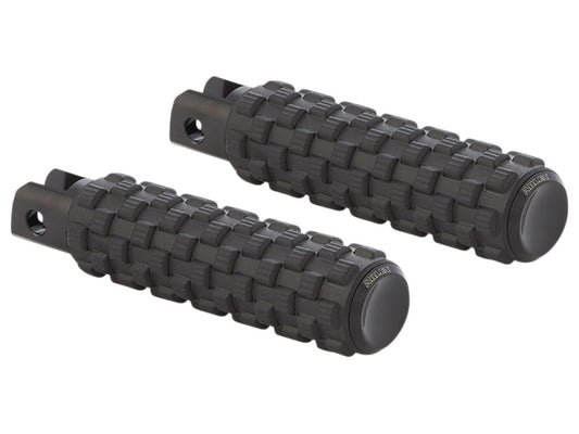 Air Trax Footpegs - Black. Fits Softail 2018up Front Rider